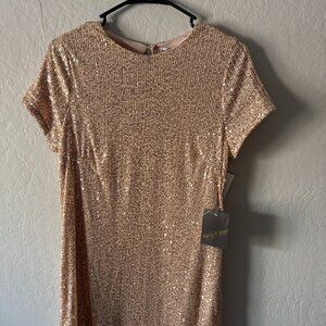 NWT Gold Sequin Mini Party Dress – Size M